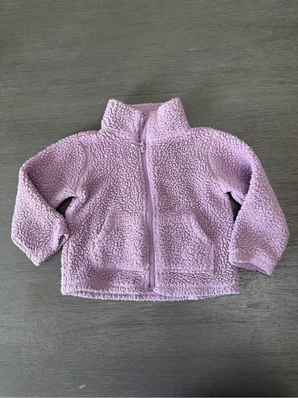 The Children's Place Plush Zip-Up Jacket - Light Purple